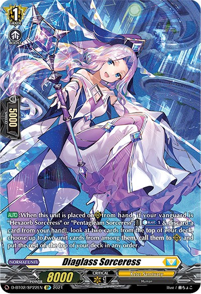 Diaglass Sorceress (D-BT02/SP22EN) [A Brush with the Legends]