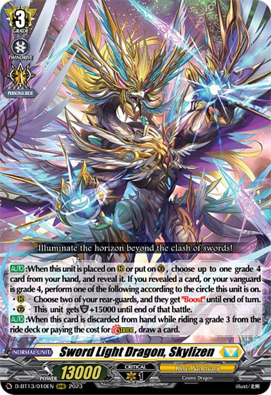 Sword Light Dragon, Skylizen (D-BT13/010EN) [Flight of Chakrabarthi]