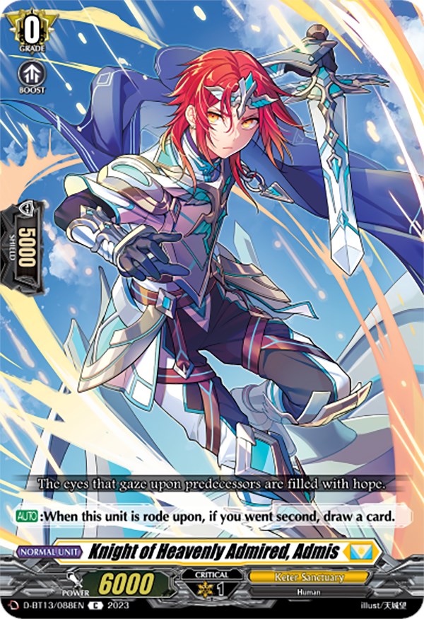 Knight of Heavenly Admired, Admis (D-BT13/088EN) [Flight of Chakrabarthi]