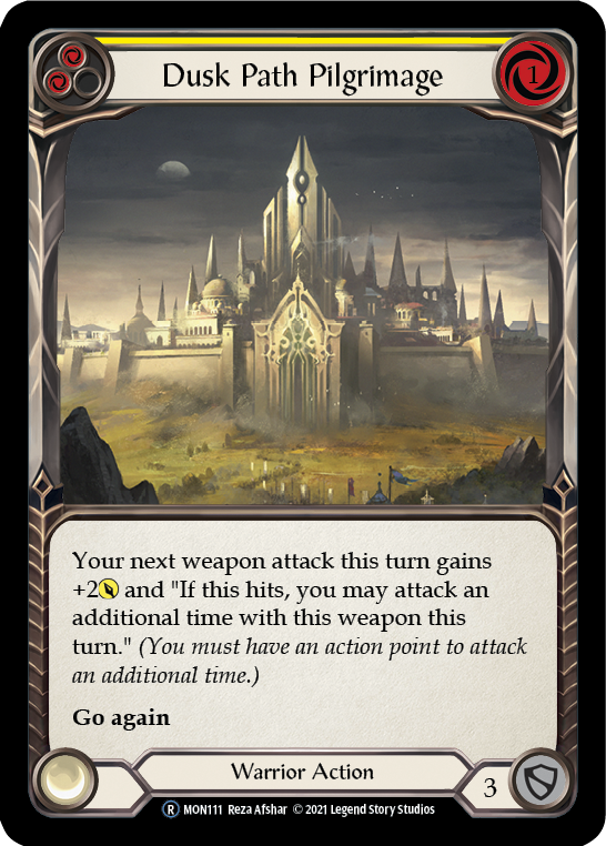 Dusk Path Pilgrimage (Yellow) [U-MON111-RF] (Monarch Unlimited)  Unlimited Rainbow Foil