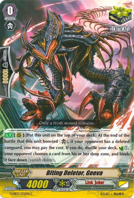 Biting Deletor, Geeva (G-EB03/076EN) [The GALAXY STAR GATE]