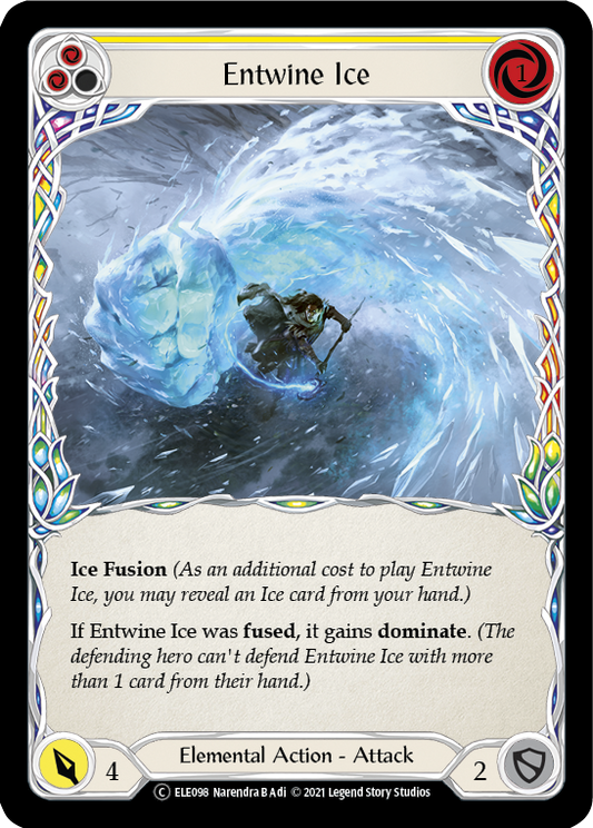 Entwine Ice (Yellow) [U-ELE098] (Tales of Aria Unlimited)  Unlimited Rainbow Foil