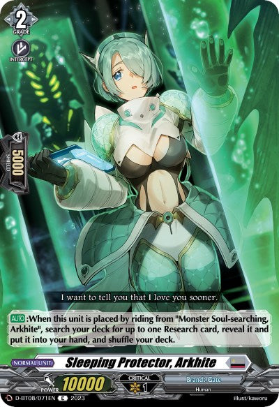 Sleeping Protector, Arkhite (D-BT08/071EN) [Minerva Rising]