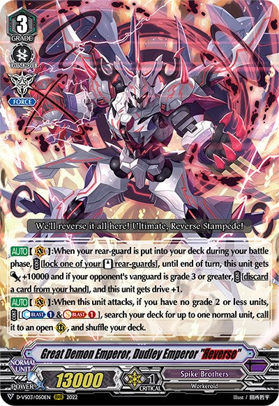 Great Demon Emperor, Dudley Emperor "Reverse" (D-VS03/050EN) [V Clan Collection Vol.3]