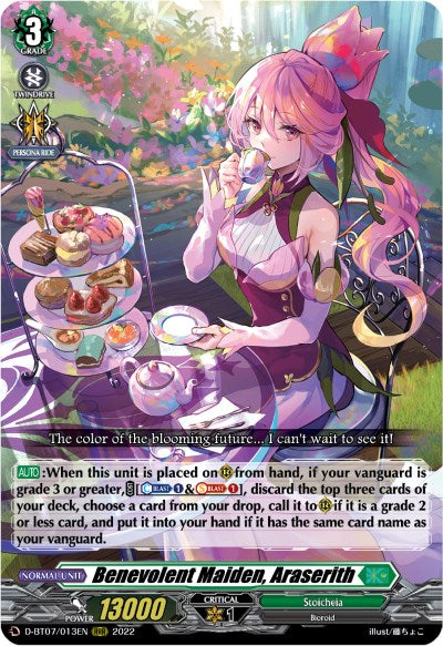 Benevolent Maiden, Araserith (D-BT07/013EN) [Raging Flames Against Emerald Storm]