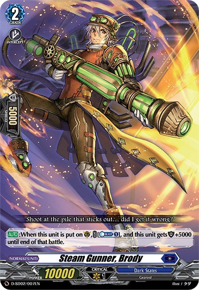 Steam Gunner, Brody (D-SD02/007EN) [Danji Momoyama: Tyrant Tiger]