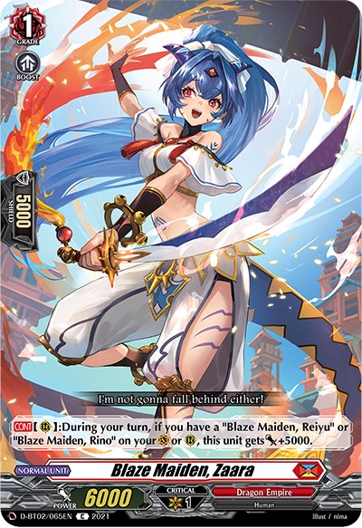 Blaze Maiden, Zaara (D-BT02/065EN) [A Brush with the Legends]