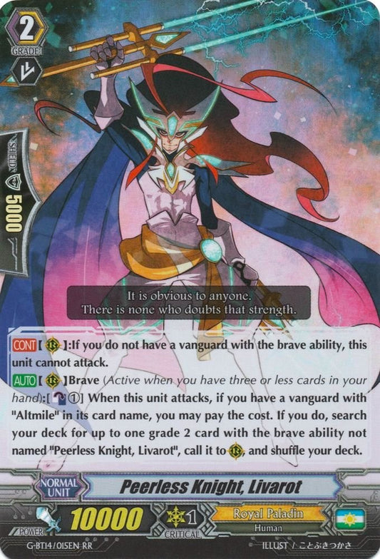 Peerless Knight, Livarot (G-BT14/015EN) [Divine Dragon Apocrypha]