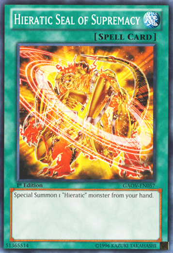 Hieratic Seal of Supremacy [GAOV-EN057] Common