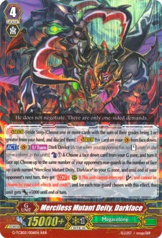 Merciless Mutant Deity, Darkface (G-TCB02/006EN) [The GENIUS STRATEGY]