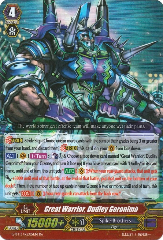 Great Warrior, Dudley Geronimo (G-BT13/Re:05EN) [Ultimate Stride]