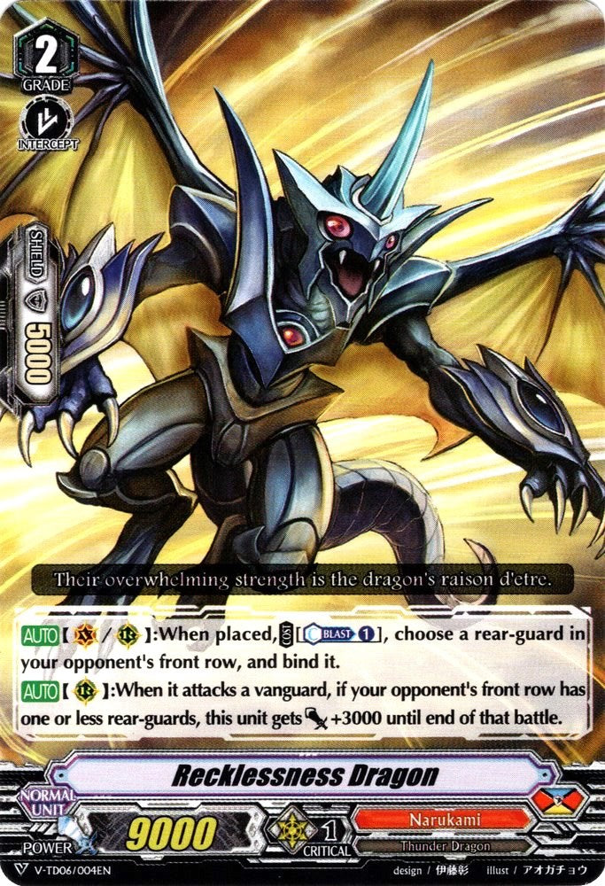 Recklessness Dragon (V-TD06/004EN) [Naoki Ishida]