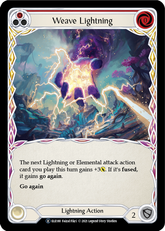 Weave Lightning (Red) [U-ELE180] (Tales of Aria Unlimited)  Unlimited Rainbow Foil