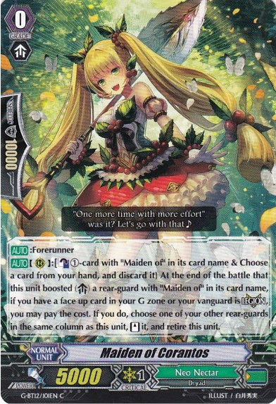 Maiden of Corantos (G-BT12/101EN) [Dragon King's Awakening]