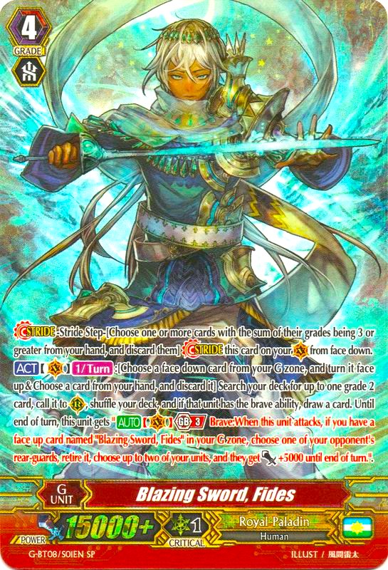 Blazing Sword, Fides (G-BT08/S01EN) [Absolute Judgment]