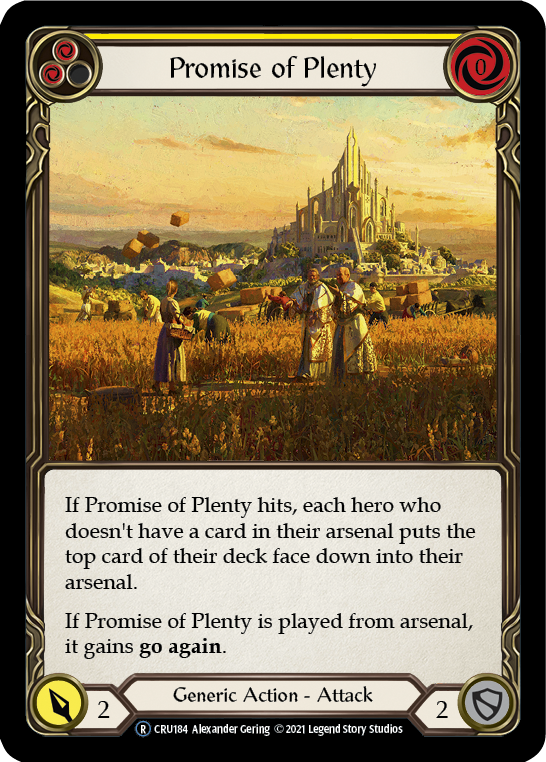 Promise of Plenty (Yellow) [U-CRU184] (Crucible of War Unlimited)  Unlimited Rainbow Foil