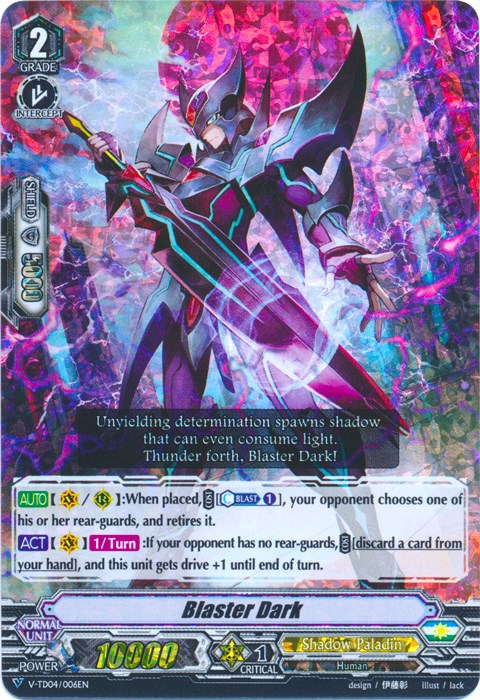 Blaster Dark (Parallel Foil) (V-TD04/006EN) [Ren Suzugamori]