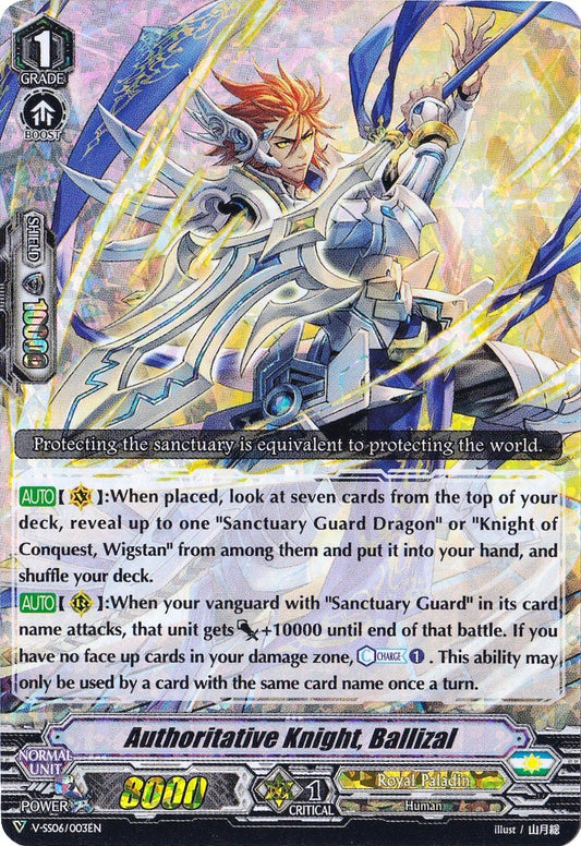 Authoritative Knight, Ballizal (Parallel Foil) (V-SS06/003EN) [Valiant Sanctuary]