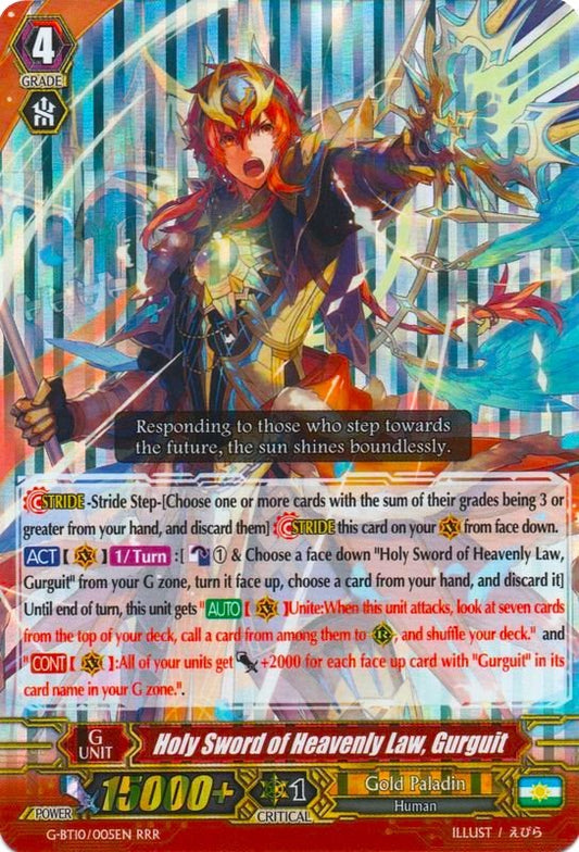 Holy Sword of Heavenly Law, Gurguit (G-BT10/005EN) [Raging Clash of the Blade Fangs]