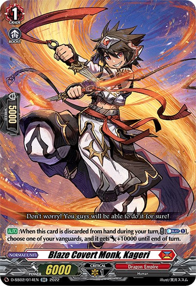 Blaze Covert Monk, Kageri (D-SS02/014EN) [Festival Collection 2022]