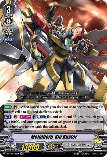 Metalborg, Sin Buster (V-BT08/023EN RR) [Silverdust Blaze]