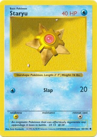 Staryu (65/102) [Base Set Shadowless Unlimited]