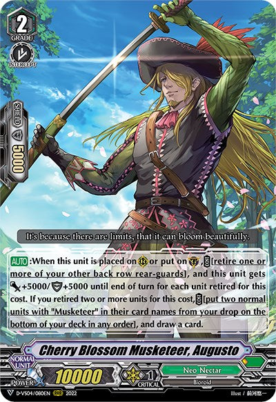Cherry Blossom Musketeer, Augusto (D-VS04/080EN) [V Clan Collection Vol.4]