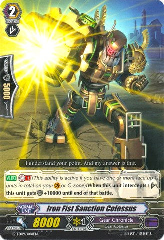 Iron Fist Sanction Colossus (G-TD09/008EN) [True Zodiac Time Beasts]