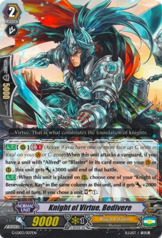 Knight of Virtue, Bedivere (G-LD03/007EN) [G-Legend Deck Vol.3: The Blaster]