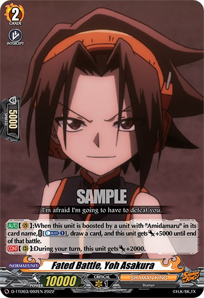 Fated Battle, Yoh Asakura (D-TTD03/002EN) [Shaman King]