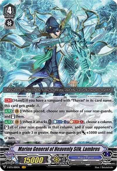 Marine General of Heavenly Silk, Lambros (V-BT11/001EN) [Storm of the Blue Cavalry]