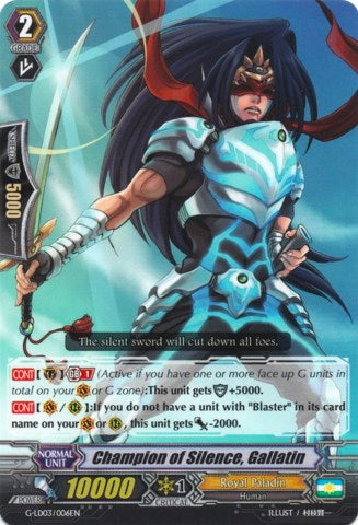 Champion of Silence, Gallatin (G-LD03/006EN) [G-Legend Deck Vol.3: The Blaster]