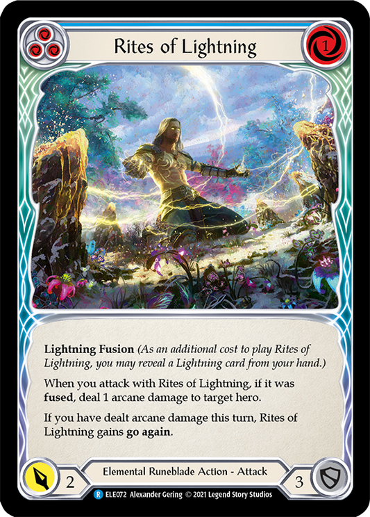 Rites of Lightning (Blue) [ELE072] (Tales of Aria)  1st Edition Normal