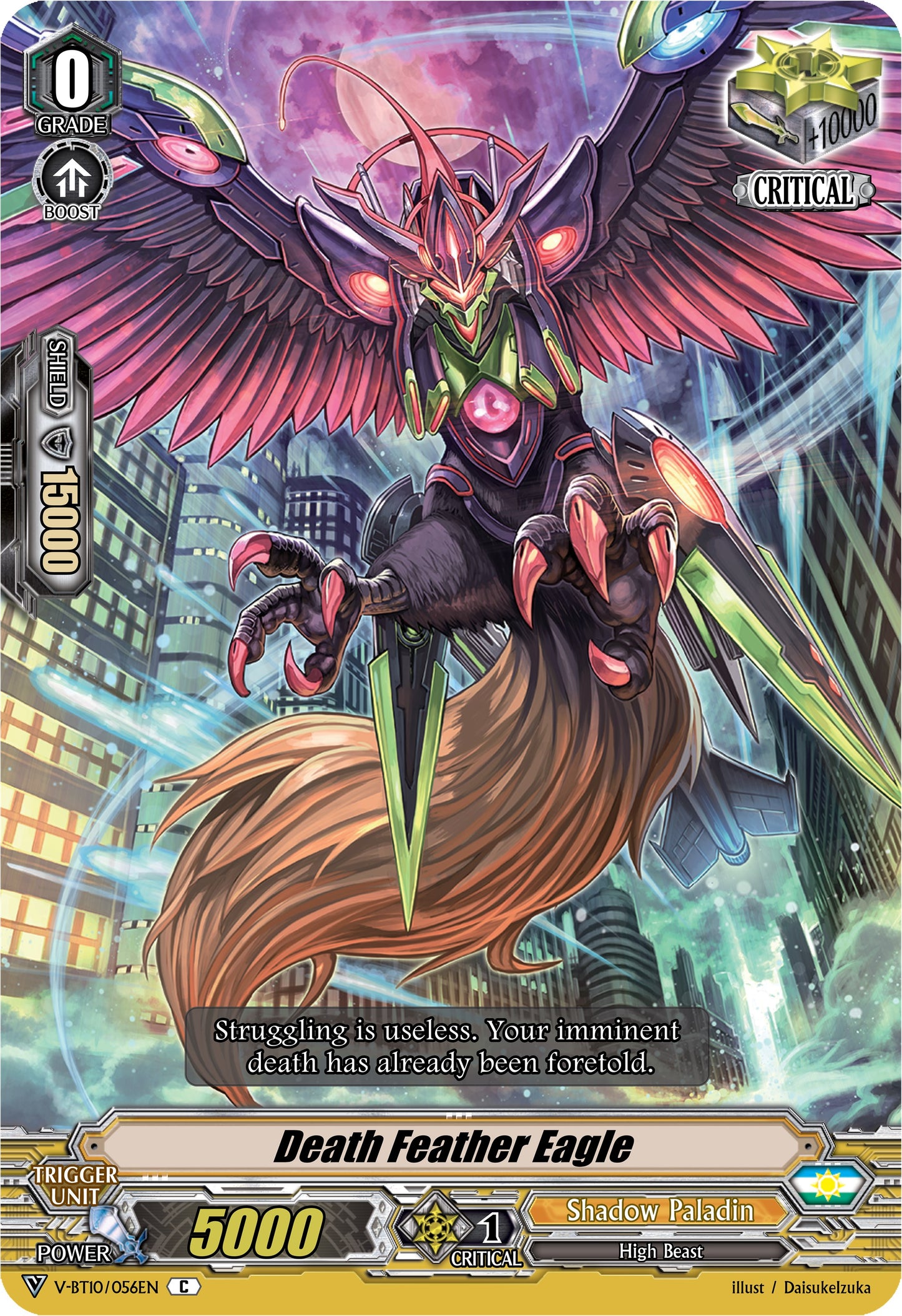 Death Feather Eagle (V-BT10/056EN) [Phantom Dragon Aeon]