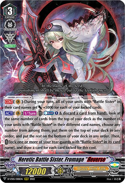 Heretic Battle Sister, Fromage "Reverse" (D-VS05/008EN) [V Clan Collection Vol.5]