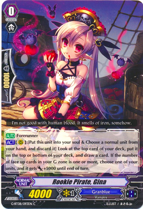 Rookie Pirate, Gina (G-BT08/093EN) [Absolute Judgment]