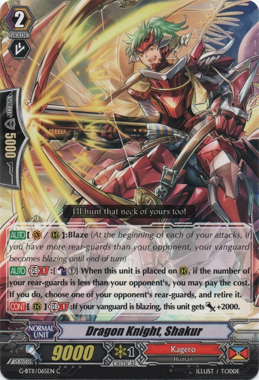 Dragon Knight, Shakur (G-BT11/065EN) [Demonic Advent]