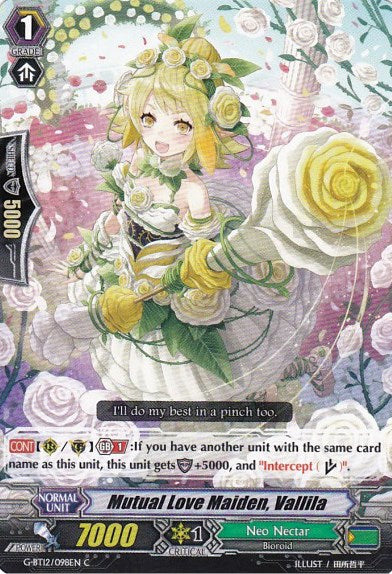 Mutual Love Maiden, Vallila (G-BT12/098EN) [Dragon King's Awakening]