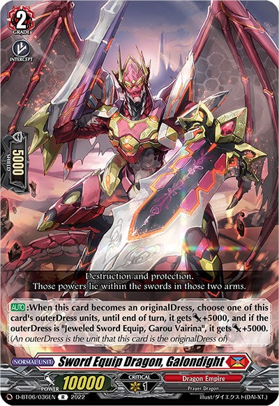 Sword Equip Dragon, Galondight (D-BT06/036EN) [Blazing Dragon Reborn]