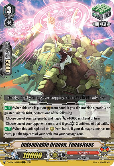 Indomitable Dragon, Tenacitops (D-VS06/034EN) [V Clan Collection Vol.6]