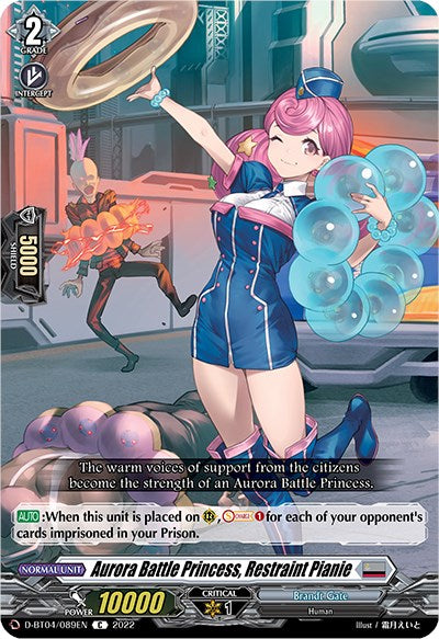 Aurora Battle Princess, Restraint Pianie (D-BT04/089EN) [Awakening of Chakrabarthi]